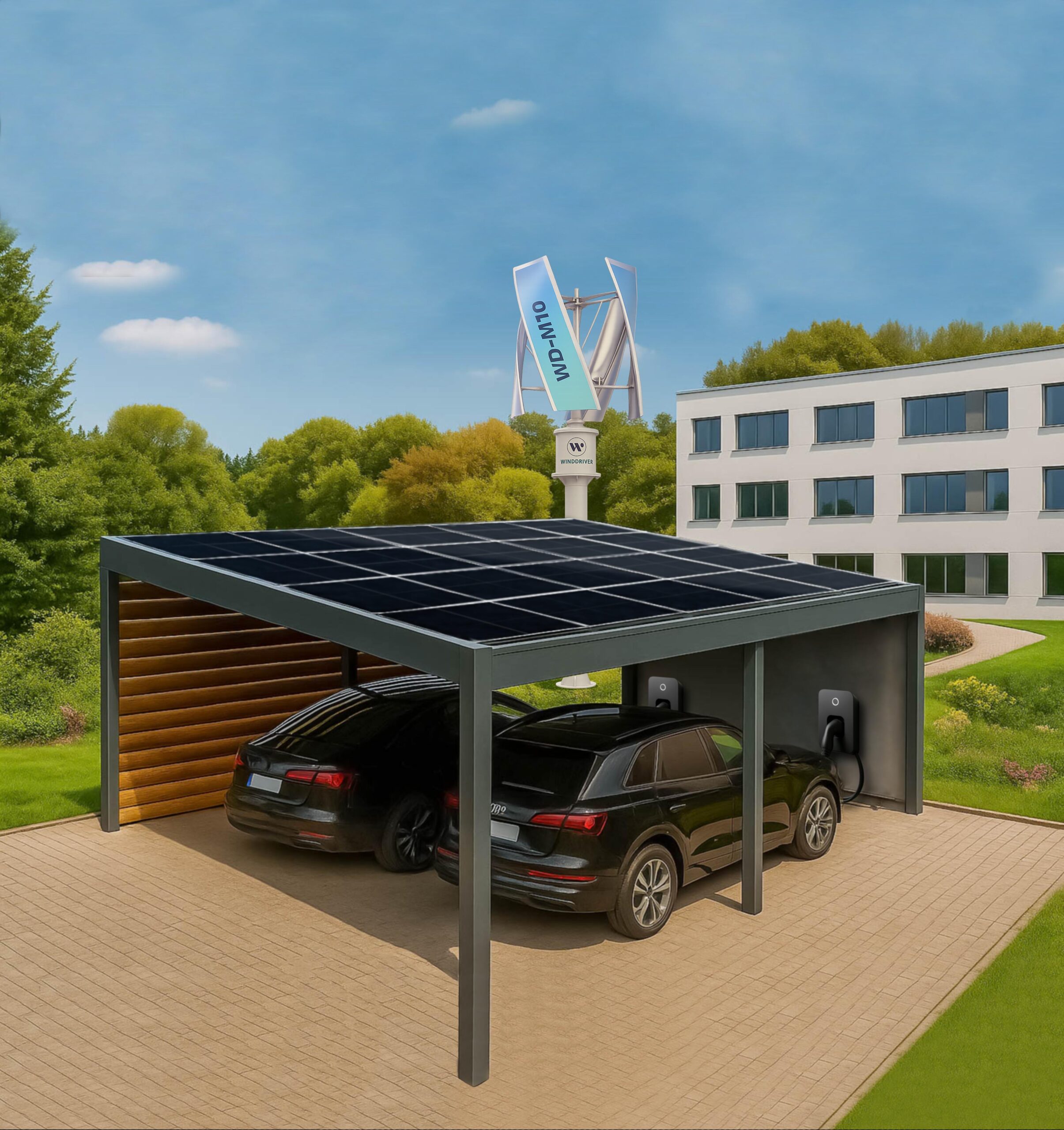Bild Carport mit Solardach